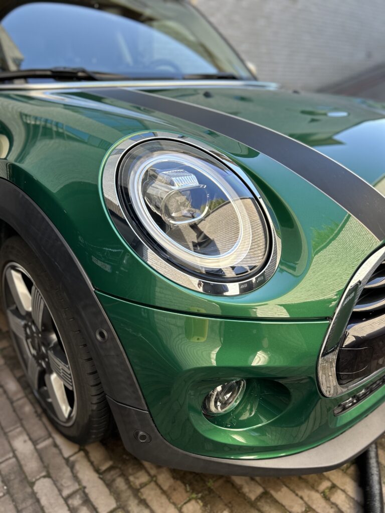 carcleaniq mini cooper koplamp hersteld groen